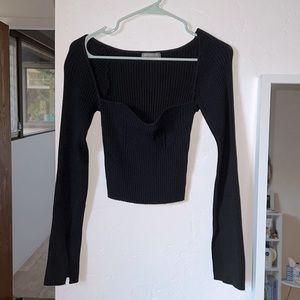 Urban outfitters black dress up sweater top